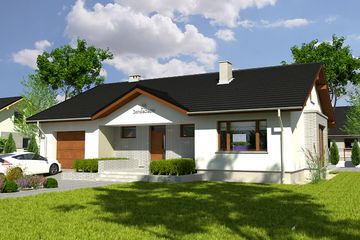  Projekt domu Aron z garażem 1-st. [A] (WRF1948) - projekt domu parterowego - Zdjęcie 3