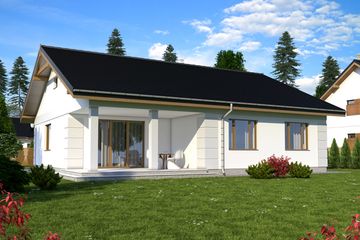  Projekt domu Nasturcja z garażem 1-st. [A] (WRF1950) - projekt domu parterowego - Zdjęcie 3