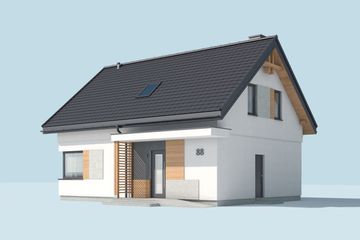  Projekt domu Velva (SLN2576) - projekt domu parterowego z poddaszem - Zdjęcie 2