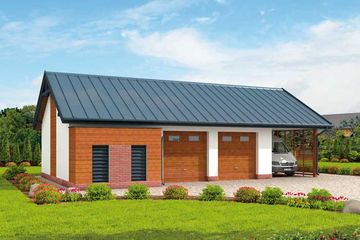  Projekt budynku gospodarczego G281A budynek gospodarczy (SLN2578) - projekt budynku parterowego - Zdjęcie 1