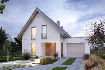  Projekt domu Miły 3 (WAW1109) - projekt domu parterowego z poddaszem - Zdjęcie 1