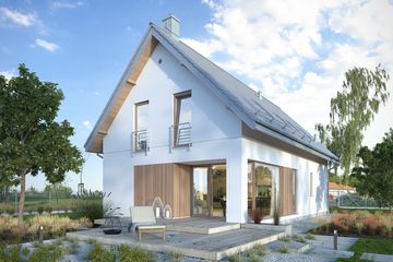  Projekt domu Miły 3 (WAW1109) - projekt domu parterowego z poddaszem - Zdjęcie 2