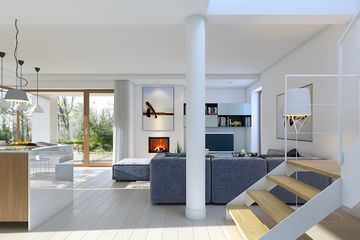  Projekt domu Miły 3 (WAW1109) - projekt domu parterowego z poddaszem - Zdjęcie 3