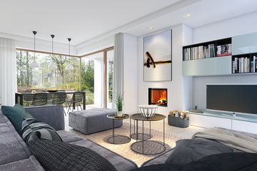  Projekt domu Miły 3 (WAW1109) - projekt domu parterowego z poddaszem - Zdjęcie 4