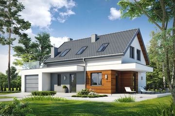  Projekt domu Uroczy D44 (WWB1043) - projekt domu parterowego z poddaszem - Zdjęcie 1