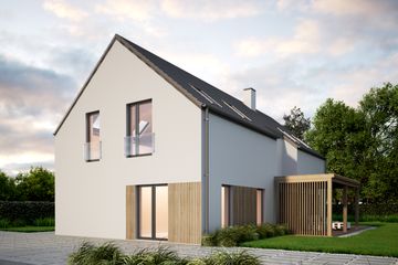  Projekt domu House 21 (WRG1073) - projekt domu parterowego z poddaszem - Zdjęcie 2