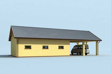  Projekt budynku gospodarczego G209 budynek gospodarczy (SLN1988) - projekt budynku parterowego - Zdjęcie 4