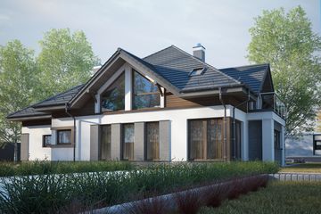  Projekt domu Lanella 6 (KKF1008) - projekt domu parterowego z poddaszem - Zdjęcie 2