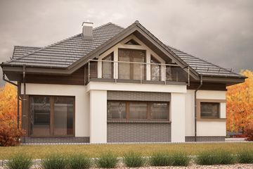  Projekt domu Lanella 6 (KKF1008) - projekt domu parterowego z poddaszem - Zdjęcie 3