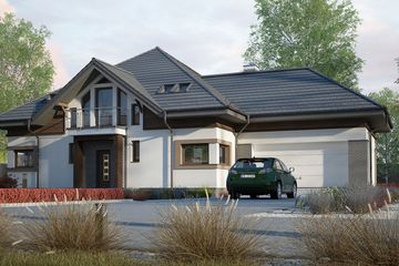  Projekt domu Lanella 6 (KKF1008) - projekt domu parterowego z poddaszem - Zdjęcie 4