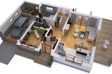  Projekt domu BW-55 wariant 4 (JGC1202) - projekt domu parterowego z poddaszem - Zdjęcie 3