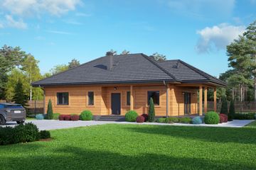  Projekt domu Asnykowo dws (KRP2244) - projekt domu parterowego - Zdjęcie 1