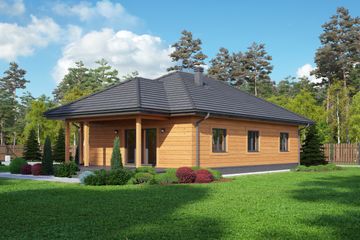  Projekt domu Asnykowo dws (KRP2244) - projekt domu parterowego - Zdjęcie 2