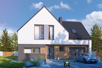  Projekt domu Prudens I G1 (SLS1127) - projekt domu parterowego z poddaszem - Zdjęcie 1