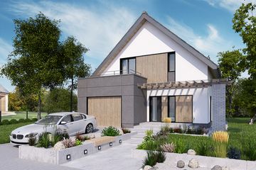  Projekt domu Kompaktowy 04 (KZB1018) - projekt domu parterowego z poddaszem - Zdjęcie 6