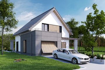  Projekt domu Kompaktowy 04 (KZB1018) - projekt domu parterowego z poddaszem - Zdjęcie 4