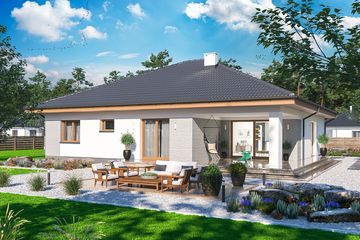  Projekt domu Fabian (WOE1129) - projekt domu parterowego - Zdjęcie 3