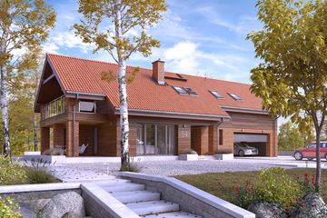  Projekt domu Karmin 2 (BSA2183) - projekt domu parterowego z poddaszem - Zdjęcie 3