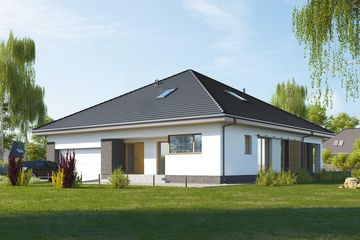  Projekt domu E-232 (WAX1140) - projekt domu parterowego - Zdjęcie 1