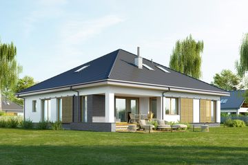  Projekt domu E-232 (WAX1140) - projekt domu parterowego - Zdjęcie 2