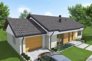  Projekt domu TK61G (WAK1090) - projekt domu parterowego - Zdjęcie 1