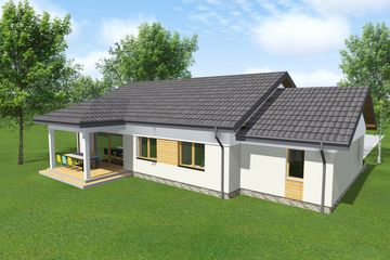  Projekt domu TK61G (WAK1090) - projekt domu parterowego - Zdjęcie 2