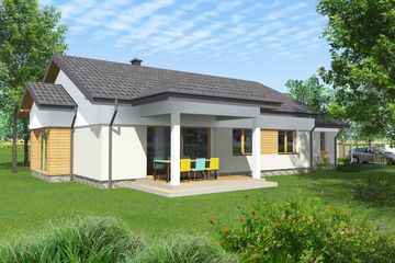  Projekt domu TK61G (WAK1090) - projekt domu parterowego - Zdjęcie 4