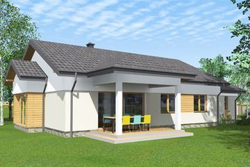  Projekt domu TK61G (WAK1090) - projekt domu parterowego - Zdjęcie 6