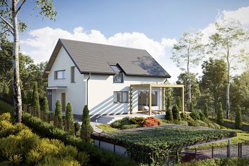  Projekt domu eko Typowy 37 (KKE1039) - projekt domu parterowego z poddaszem - Zdjęcie 3