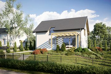  Projekt domu eko Typowy 37 (KKE1039) - projekt domu parterowego z poddaszem - Zdjęcie 2