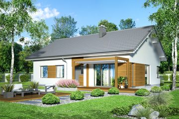  Projekt domu Mokka 2 modern (WOF1117) - projekt domu parterowego - Zdjęcie 2