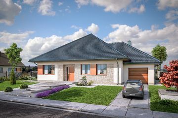  Projekt domu Domena 121 A (WRW1317) - projekt domu parterowego - Zdjęcie 1