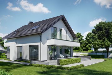  Projekt domu HomeKoncept 03 (KRX1003) - projekt domu parterowego z poddaszem - Zdjęcie 2