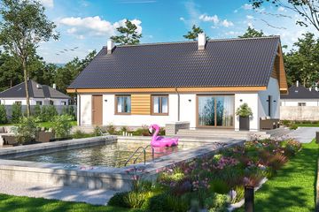  Projekt domu Tracja (WOE1087) - projekt domu parterowego - Zdjęcie 3