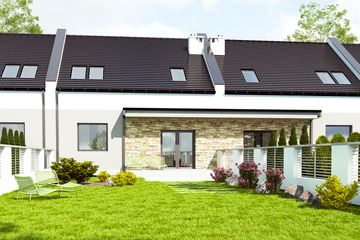  Projekt domu Mazurek III z garażem 1-st. szeregówka [A-SZ] (WRF1962) - projekt domu parterowego z poddaszem - Zdjęcie 2