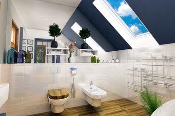  Projekt domu Sosnówka z garażem 1-st. bliźniak [A-BL1] (WRF1881) - projekt domu parterowego z poddaszem - Zdjęcie 8