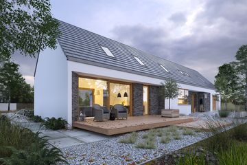  Projekt domu Familijny 1 (WAW1110) - projekt domu parterowego z poddaszem - Zdjęcie 2