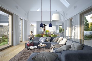  Projekt domu Familijny 1 (WAW1110) - projekt domu parterowego z poddaszem - Zdjęcie 5