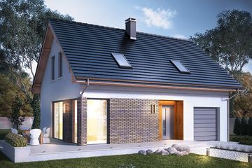  Projekt domu Asana (WRN1417) - projekt domu parterowego z poddaszem - Zdjęcie 3