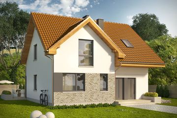 Projekt domu Riva - parterowy z poddaszem dom o powierzchni 144,90 m², dach dwuspadowy - ujęcie 2