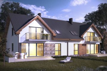  Projekt domu Riva 2 (WRN1426) - projekt domu parterowego z poddaszem - Zdjęcie 1