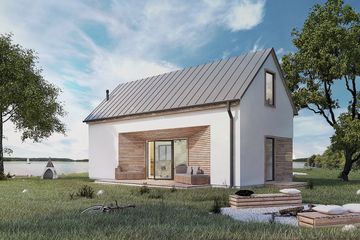  Projekt domu letniskowego Pilawa 03 (KZB1026) - projekt domu parterowego z poddaszem - Zdjęcie 1
