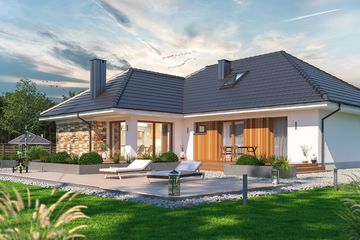  Projekt domu Petra (WOE1130) - projekt domu parterowego - Zdjęcie 1