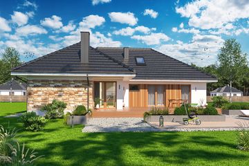  Projekt domu Petra (WOE1130) - projekt domu parterowego - Zdjęcie 4