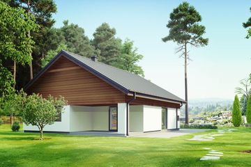  Projekt domu uA69 (WCB1093) - projekt domu parterowego - Zdjęcie 2