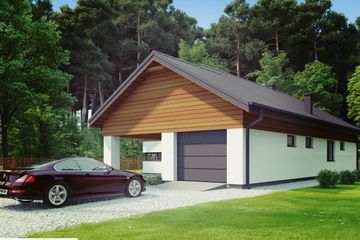  Projekt domu uA69 (WCB1093) - projekt domu parterowego - Zdjęcie 3