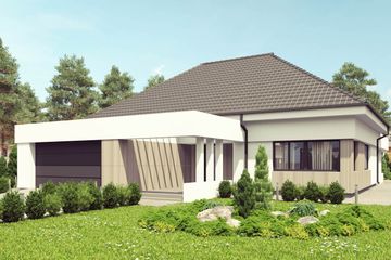  Projekt domu uA72 (WCB1096) - projekt domu parterowego - Zdjęcie 1