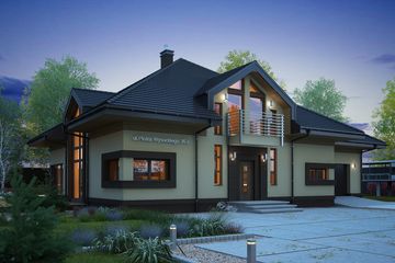  Projekt domu Datanello 5 (KKF1012) - projekt domu parterowego z poddaszem - Zdjęcie 3