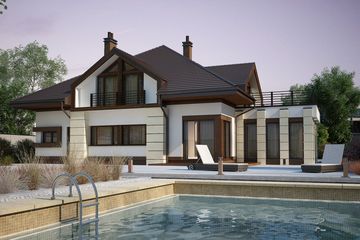  Projekt domu Datanello (KKF1014) - projekt domu parterowego z poddaszem - Zdjęcie 1