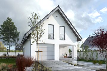  Projekt domu Miły 1A (WAW1111) - projekt domu parterowego z poddaszem - Zdjęcie 2